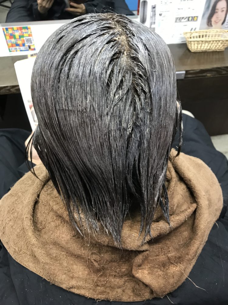 アプリエカラー塗布中